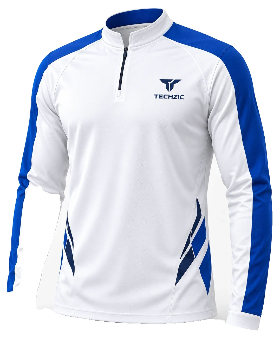 TECHZIC Long-Sleeve Mandarin Zip Shirt - Performance Tops by TECHZIC