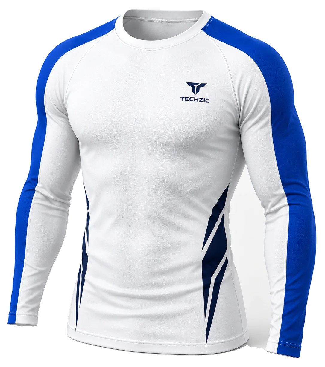 TECHZIC Long-Sleeve Compression Crew Shirt - Compression Tops by TECHZIC