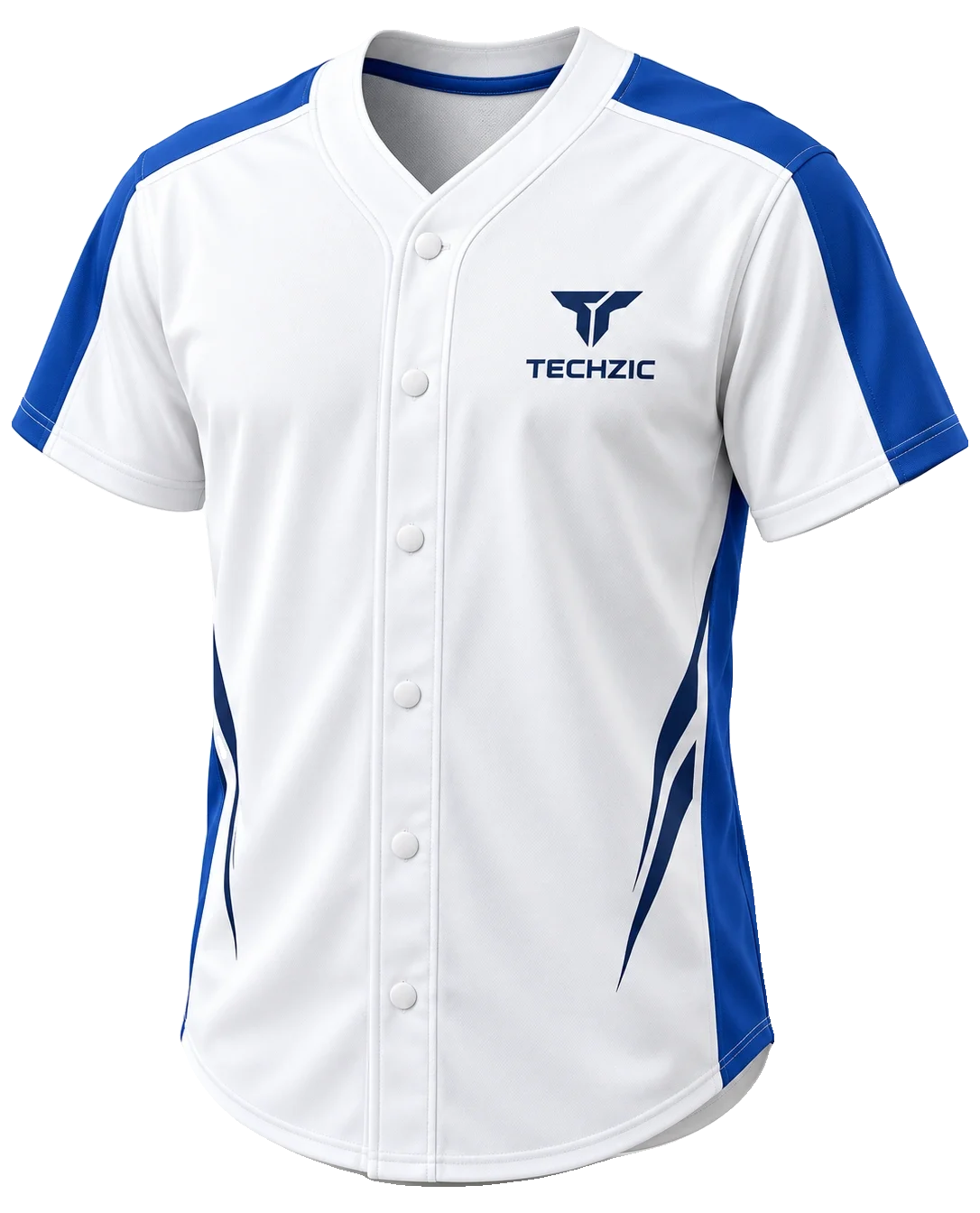 TECHZIC Faux-Button Baseball Pullover - Baseball Jerseys by TECHZIC