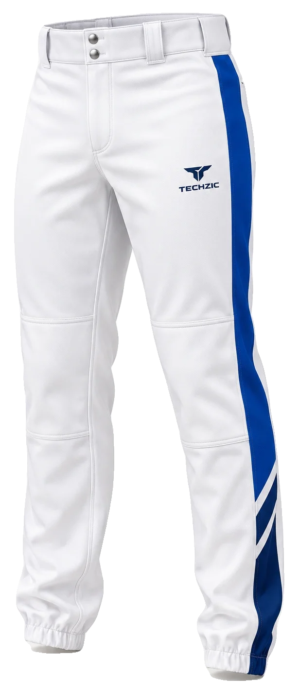 TECHZIC Side-Insert Elastic-Hem Baseball Pants - Baseball Pants by TECHZIC