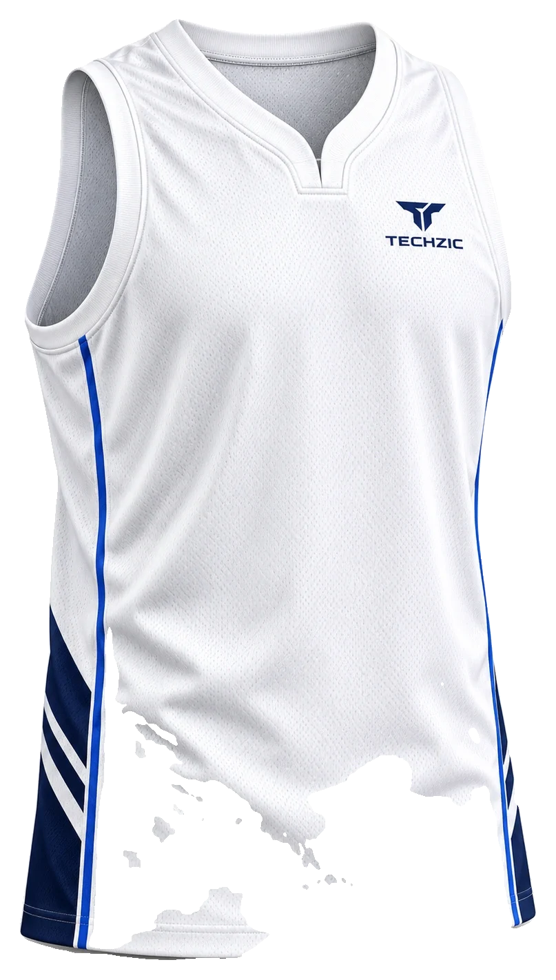 TECHZIC Wrap-Neck Basketball Jersey - Basketball Jerseys by TECHZIC
