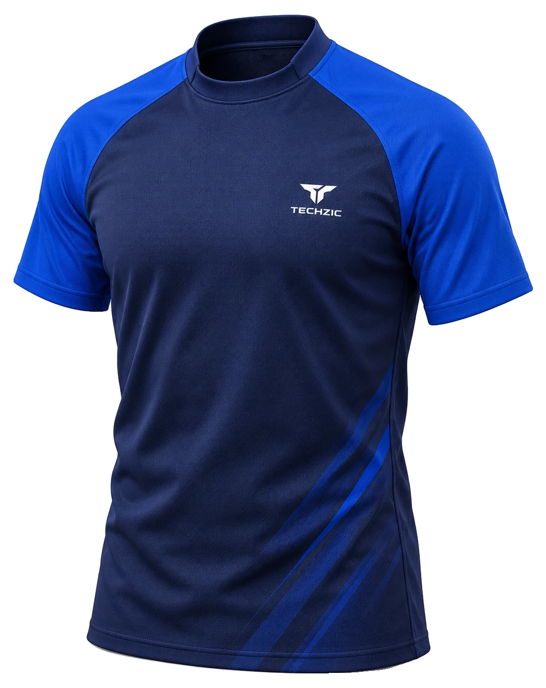 TECHZIC Raglan Stand-Collar Rugby Jersey - Rugby Jerseys by TECHZIC