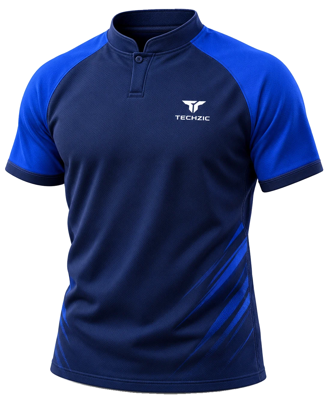 TECHZIC One-Button Mandarin Rugby Jersey - Rugby Jerseys by TECHZIC