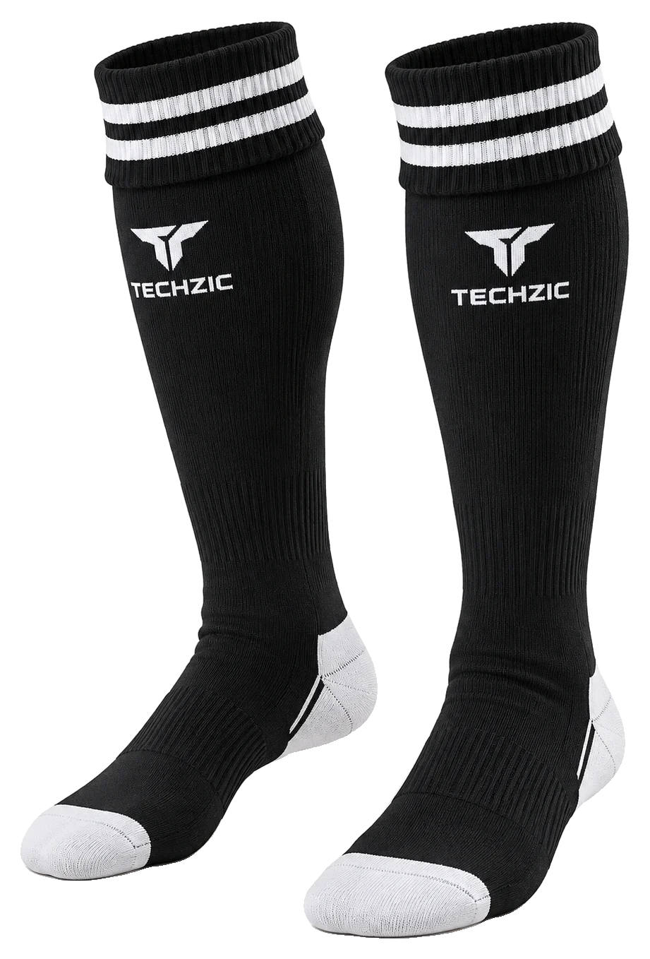 TZ-SC01 Technical Football Socks - Black - Socks by TECHZIC