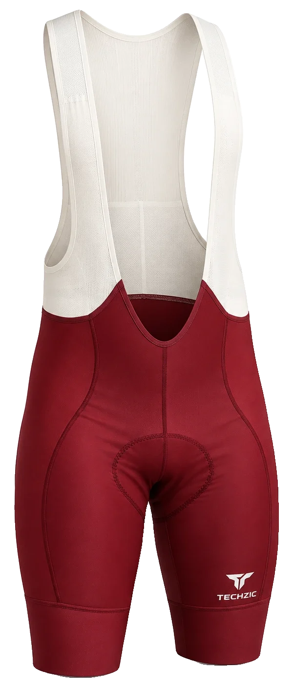 TECHZIC Cycling Bib Shorts - Design W009 - Cycling Bib Shorts by TECHZIC