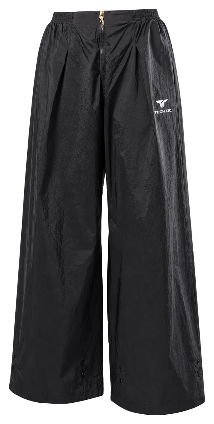 TECHZIC Women's Wide-Leg Zip-Waist Pants - Training Pants by TECHZIC