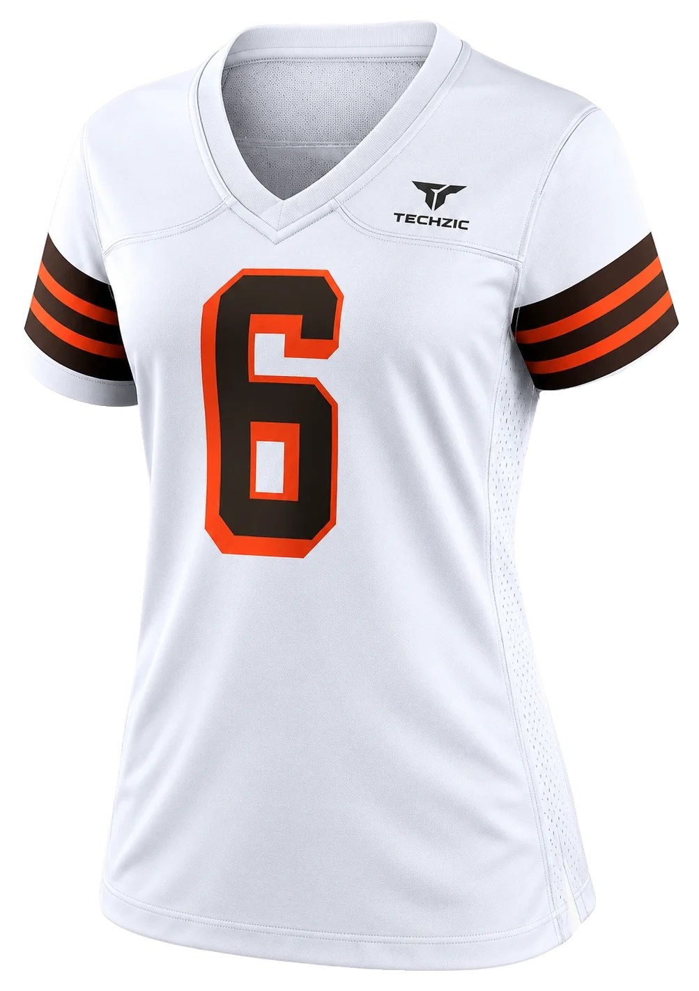 TECHZIC Women's Orange-Band Football Jersey - American Football Jerseys by TECHZIC