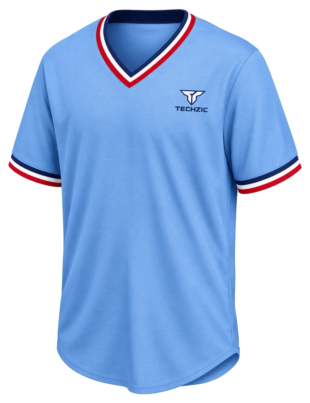 TECHZIC Tricolour V-Neck Baseball Jersey - Baseball Jerseys by TECHZIC