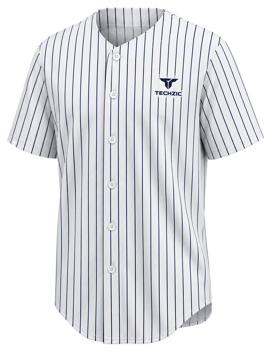TECHZIC Classic Pinstripe Baseball Jersey - Baseball Jerseys by TECHZIC