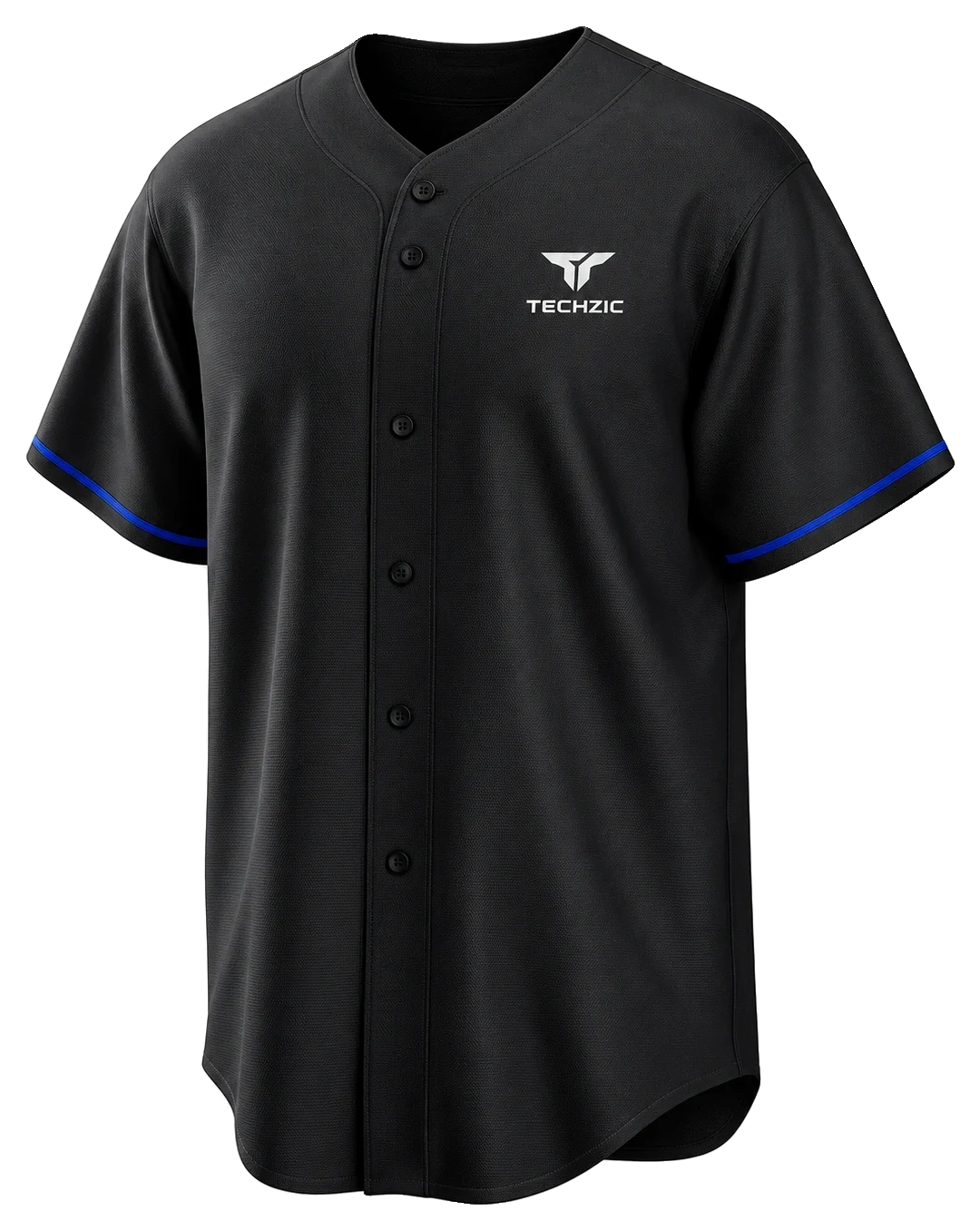 TECHZIC Fine-Cuff-Trim Baseball Jersey - Baseball Jerseys by TECHZIC