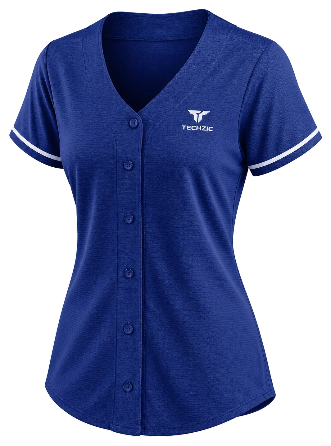 TECHZIC Women's Twin-Stripe Baseball Jersey - Baseball Jerseys by TECHZIC